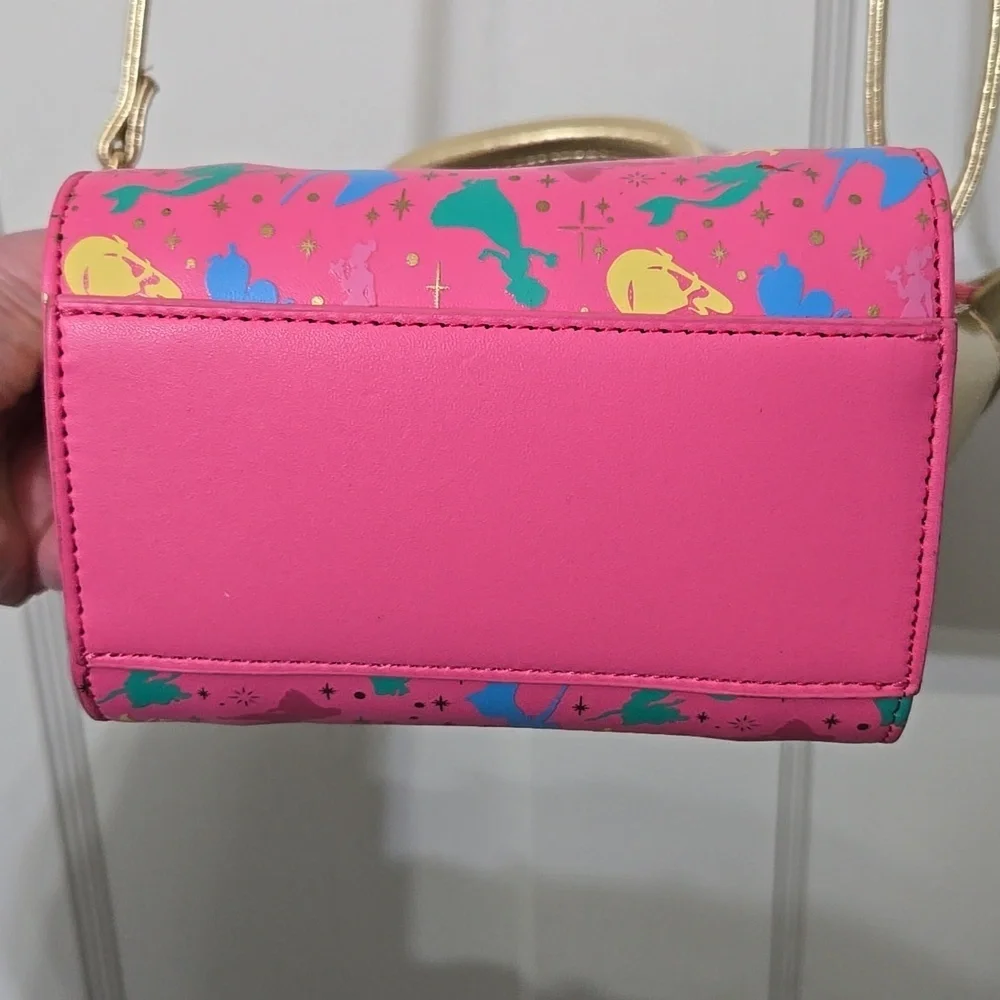 Princess Girls Pink Gold Pastel Crossbody Purse Excellent Condition